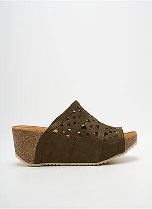 Mule/sabotai atvira pabaiga kulnas nuo 7 iki 9 cm žalias CHATTAWAK moteris