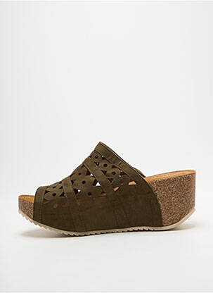 Mule/sabotai atvira pabaiga kulnas nuo 7 iki 9 cm žalias CHATTAWAK moteris