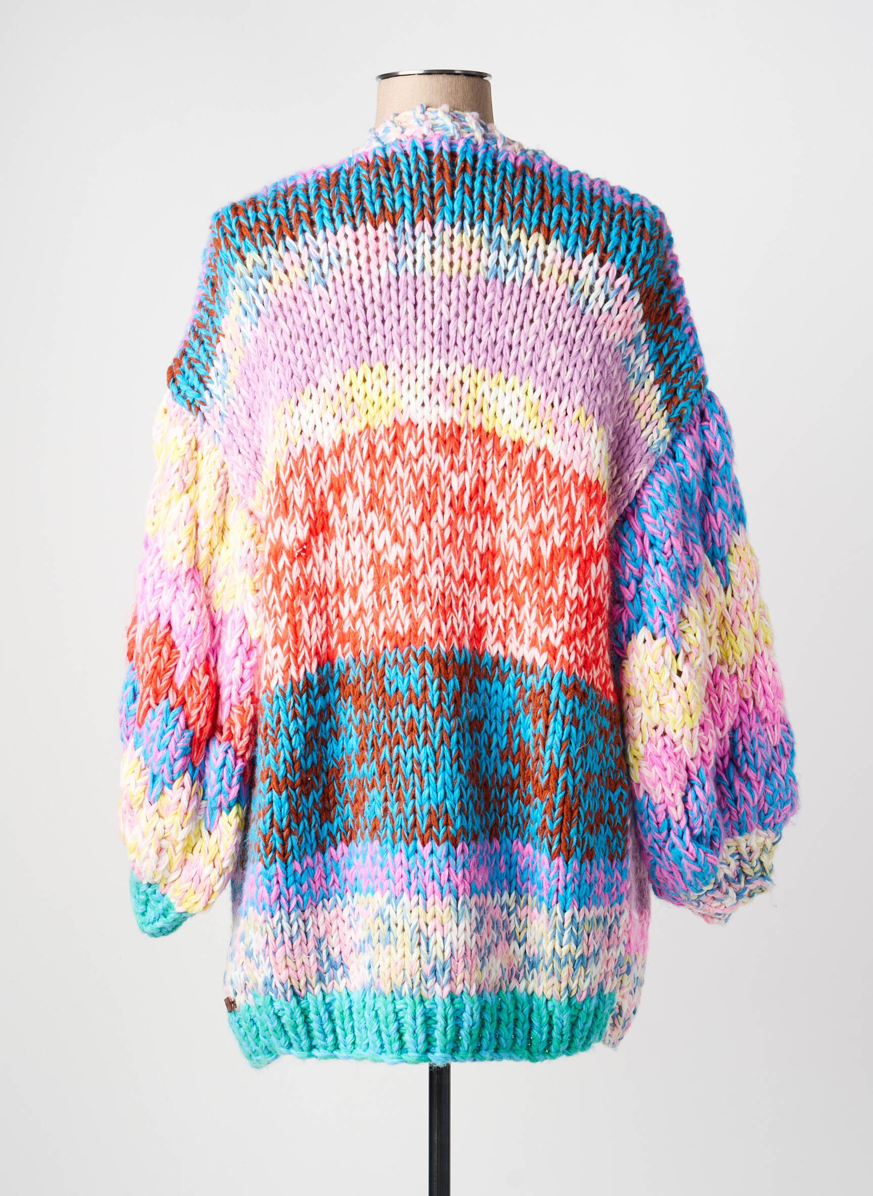 Ilgų rankovių liemenė šaliko apykaklė rožinė LAMIAR moteris