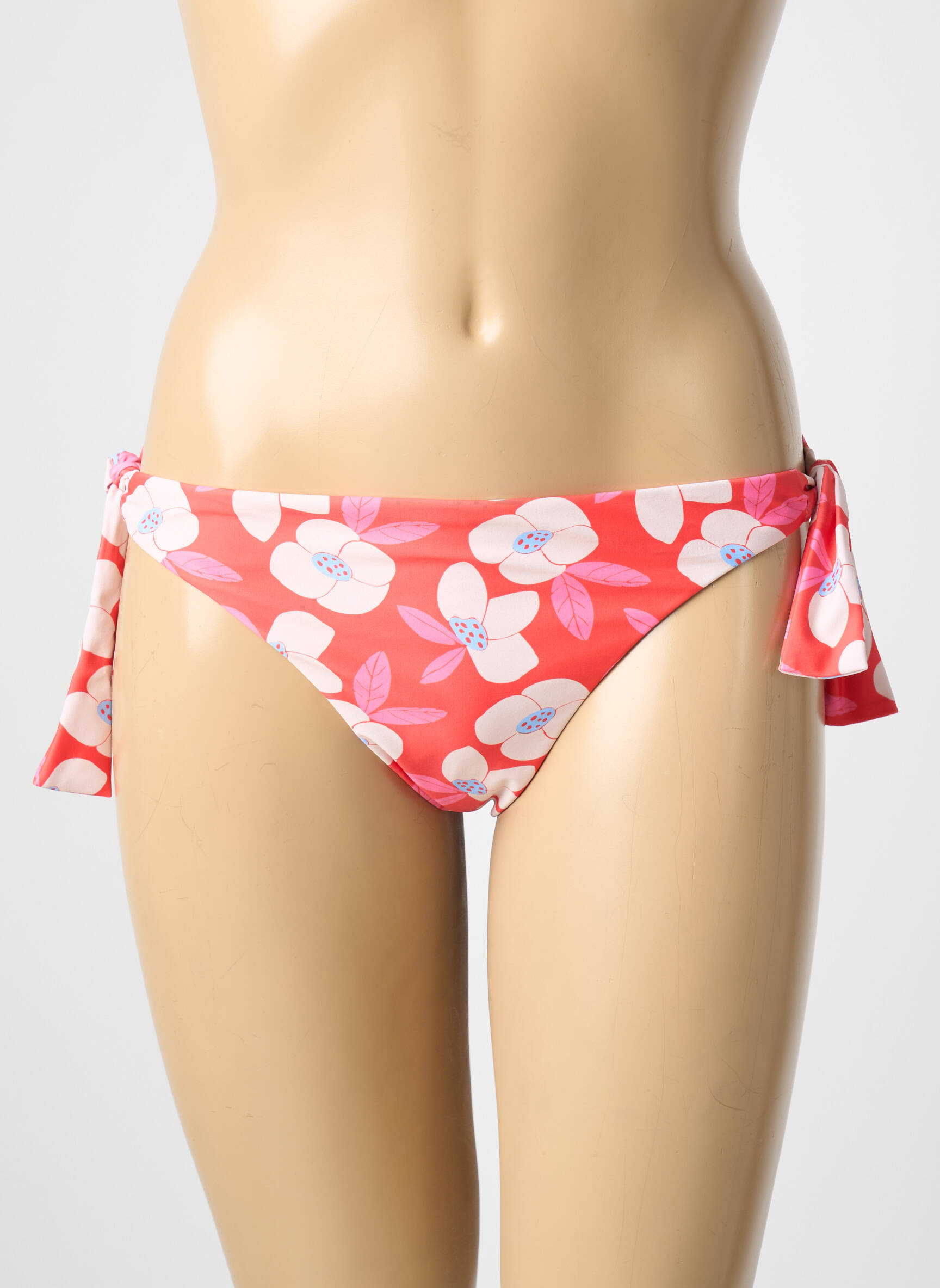 Maudymosi kelnaitės gėlių raštas bikini raudona COMPAÑIA FANTASTICA moteris