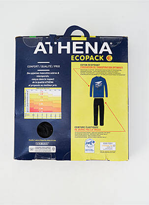 Pižama sietspiedes tehnika mėlyna ATHENA vyras