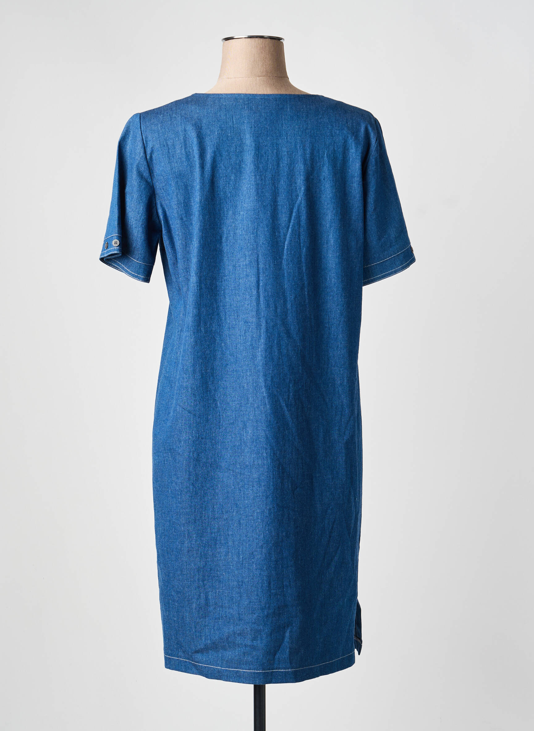 Pusilgių suknelė trumpas rankovės trumpas rankovės mėlyna GEVANA moteris