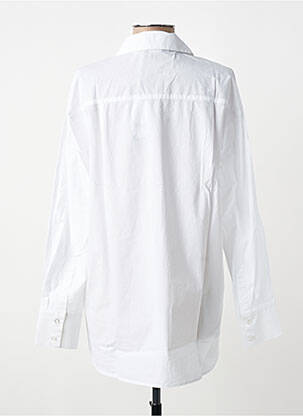 Moteriškas marškinys tiesi kirpimas ilgos rankovės baltas YEST moteris