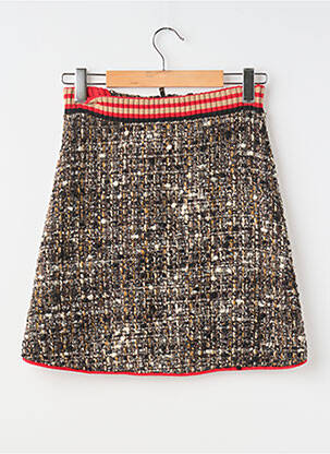 Trumpas sijonas elastinė dydis rudas TRICOT CHIC moteris