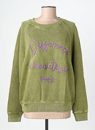 Mikroskopas siuvinėjimas ilgos rankovės žalias ROSE GARDEN moteris