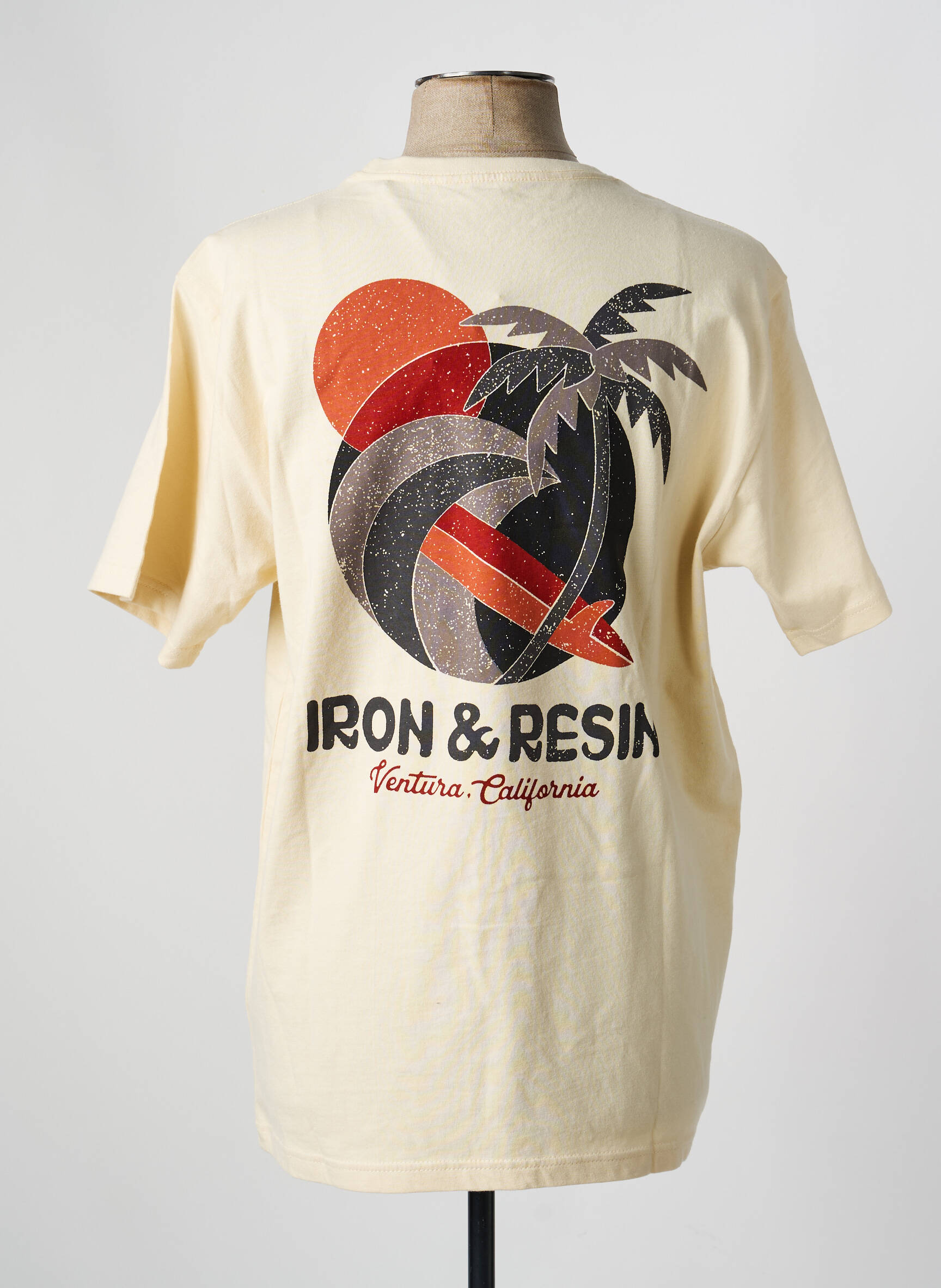 T-marškinys tamprumas trumpas rankovės bežinis IRON AND RESIN vyras