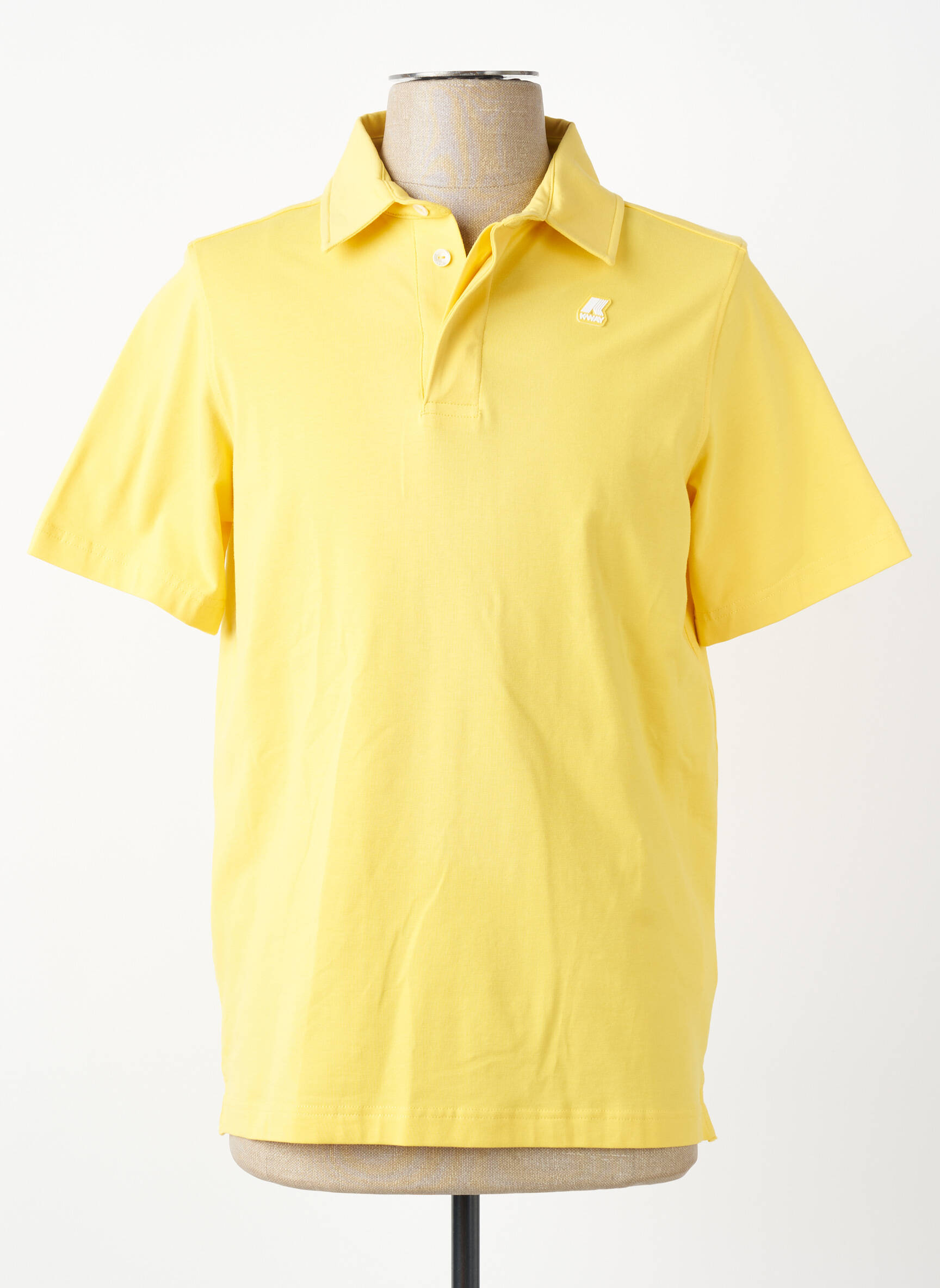 Polo jersey audinys trumpas rankovės geltona K. WAY vyras