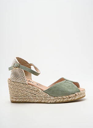Espadrilės užsegimas su kaklo detalėmis kulnas nuo 7 iki 9 cm žalias GAIMO moteris