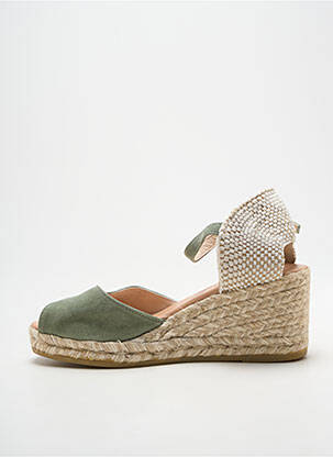 Espadrilės užsegimas su kaklo detalėmis kulnas nuo 7 iki 9 cm žalias GAIMO moteris