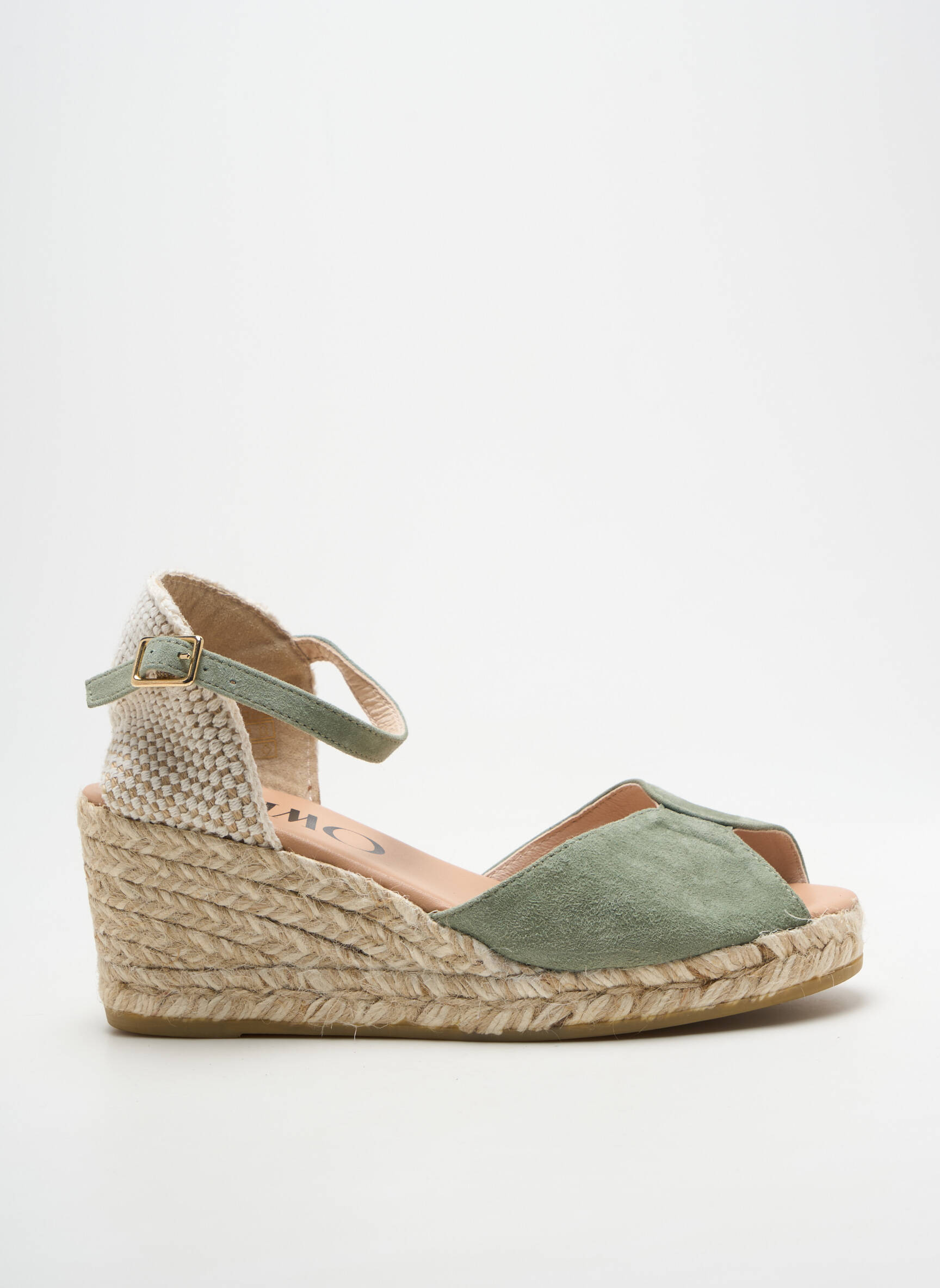 Espadrilės užsegimas su kaklo detalėmis kulnas nuo 7 iki 9 cm žalias GAIMO moteris