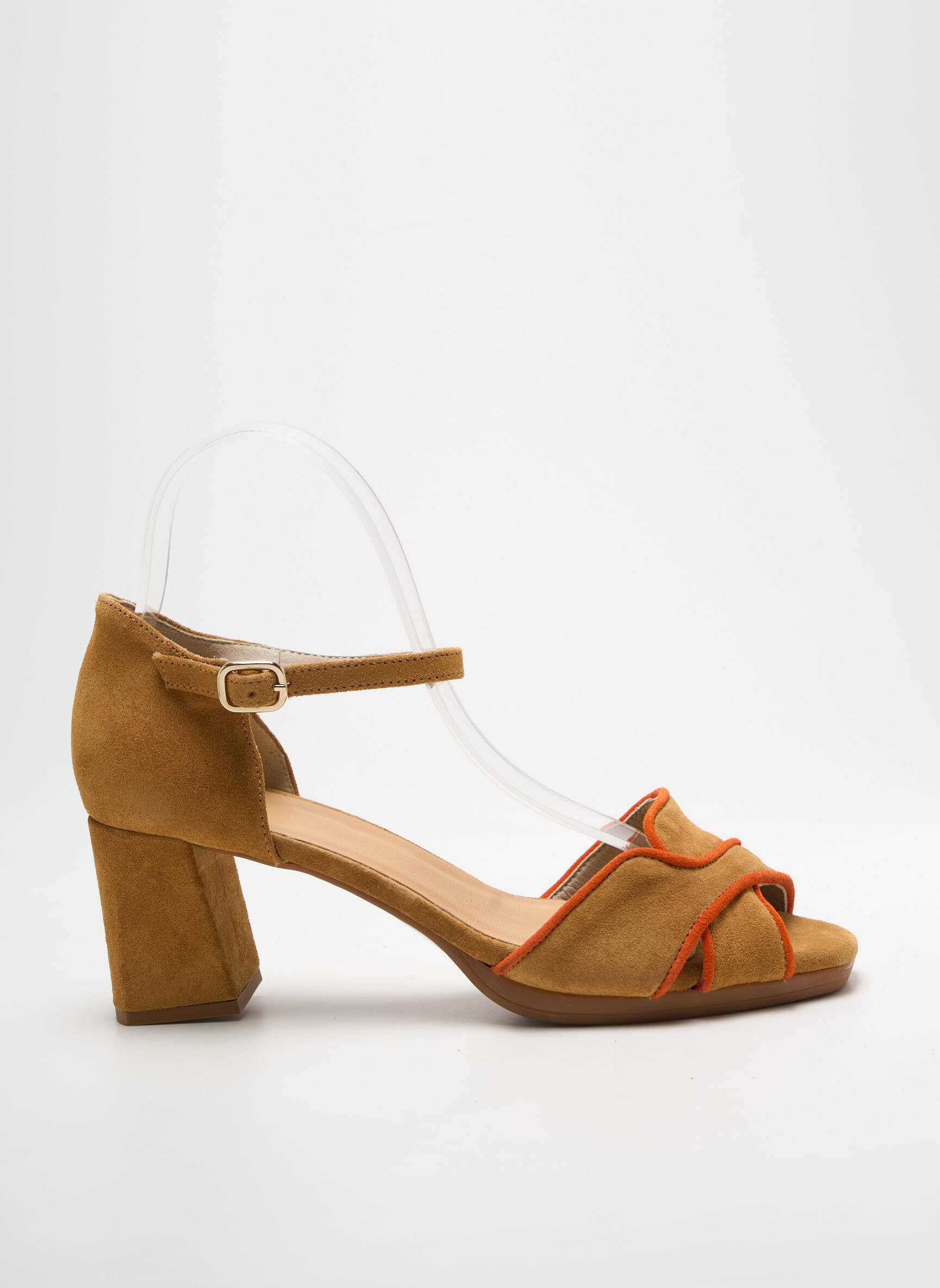 Sandalai/nu pėdos užsegimas su kaklo detalėmis kulnas nuo 4 iki 6 cm rudas DORKING moteris