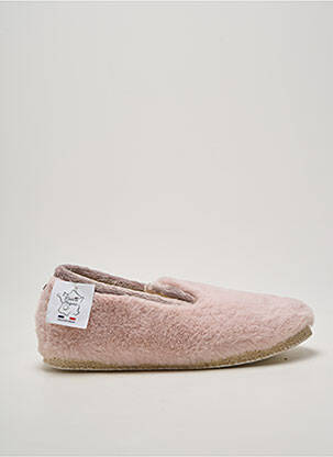 Bateliai/pantofliai apvalus mygtukas plokščias kulnas iki 3 cm rožinė CHAUSSE MOUTON moteris