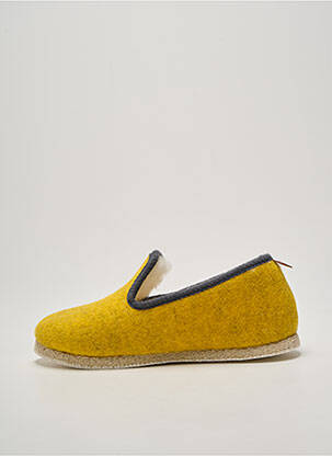 Bateliai/pantofliai apvalus mygtukas plokščias kulnas iki 3 cm geltona CHAUSSE MOUTON moteris