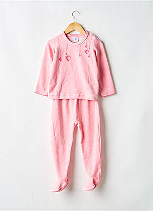 Pižama apvalus kaklas rožinė PETIT BATEAU mergina