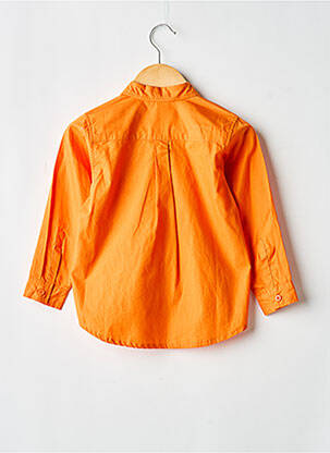 Ilgomis rankovėmis marškinys popelinos audinys, kuris pasižymi lygiu ir tankiu paviršiumi. oranžinė PETIT BATEAU berniukas