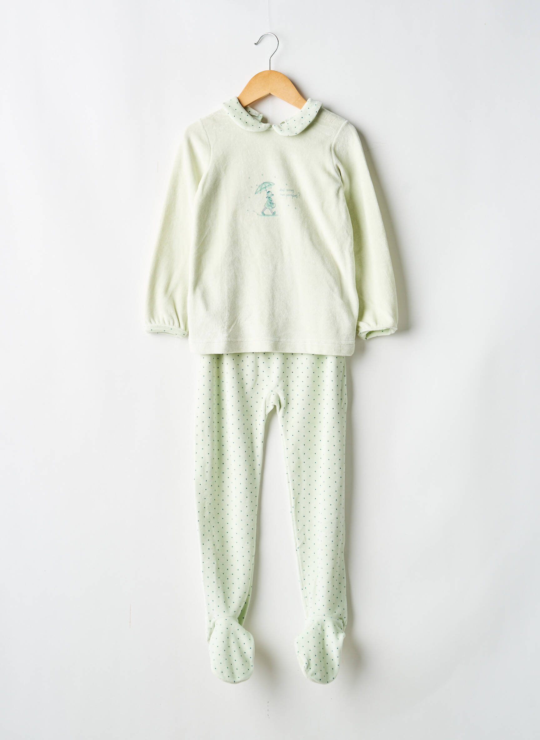 Pižama tiesi iškirptė žalias PETIT BATEAU vaikas