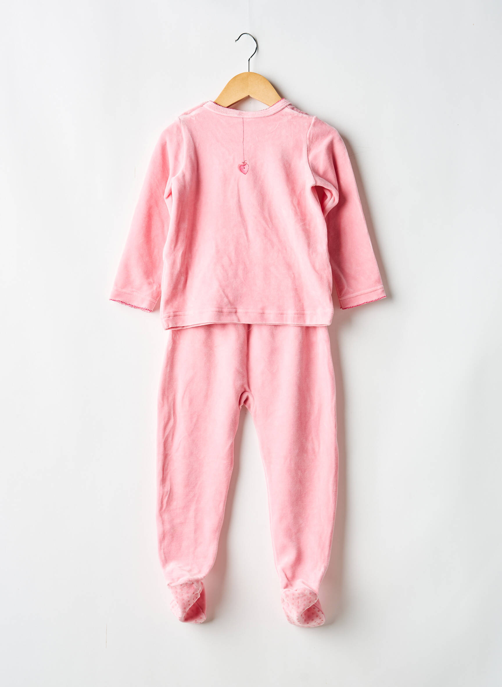Pižama apvalus kaklas rožinė PETIT BATEAU mergina