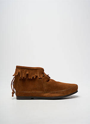 Batai/botai žemas kulnas plokščias kulnas iki 3 cm rudas MINNETONKA moteris