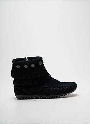 Batai/botai apvalus mygtukas plokščias kulnas iki 3 cm juodas MINNETONKA moteris
