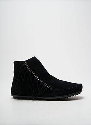 Batai/botai apvalus mygtukas plokščias kulnas iki 3 cm juodas MINNETONKA moteris