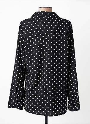 Moteriškas marškinys fantazijos raštas ilgos rankovės juodas PARIS & MOI COLLECTION moteris
