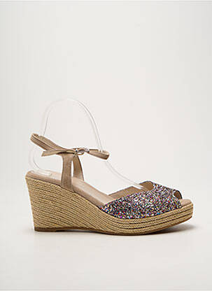 Espadrilės užsegimas kilpa(s) kulnas nuo 7 iki 9 cm bežinis REQINS moteris