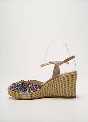 Espadrilės užsegimas kilpa(s) kulnas nuo 7 iki 9 cm bežinis REQINS moteris