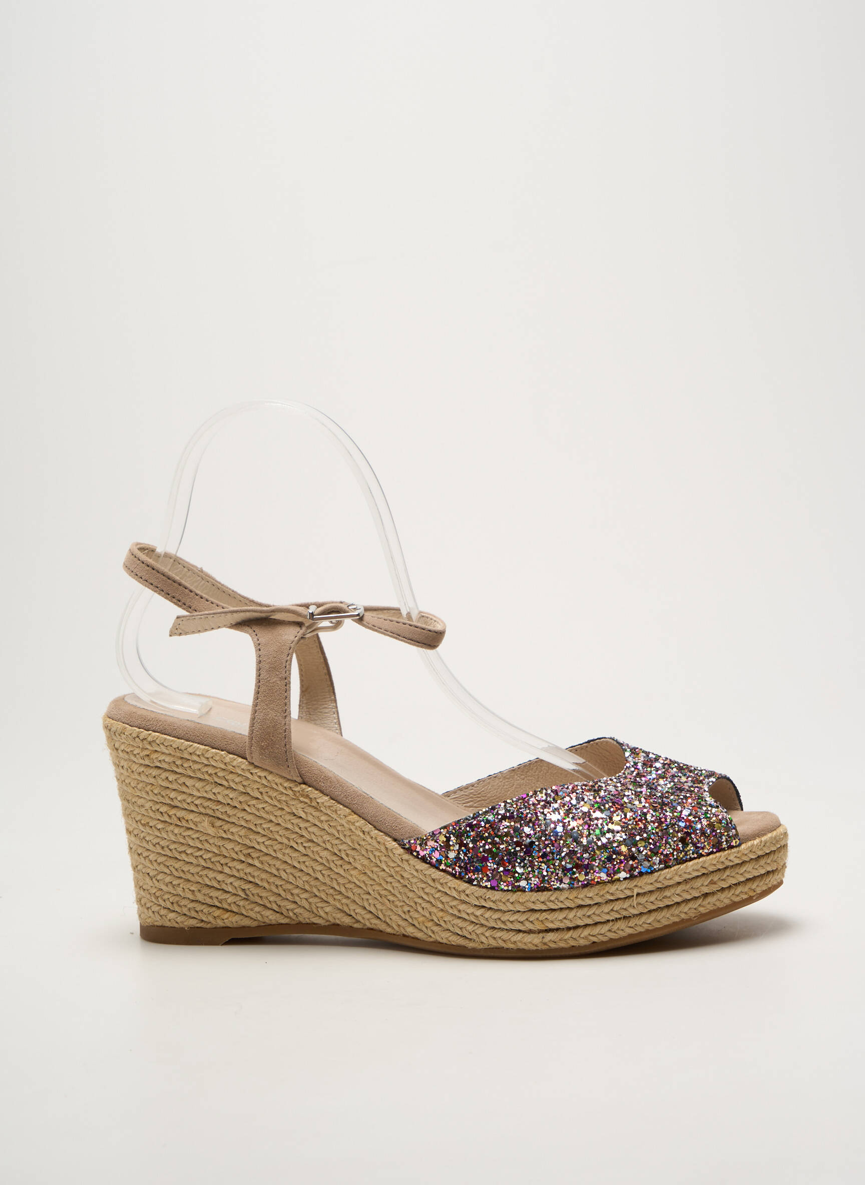 Espadrilės užsegimas kilpa(s) kulnas nuo 7 iki 9 cm bežinis REQINS moteris
