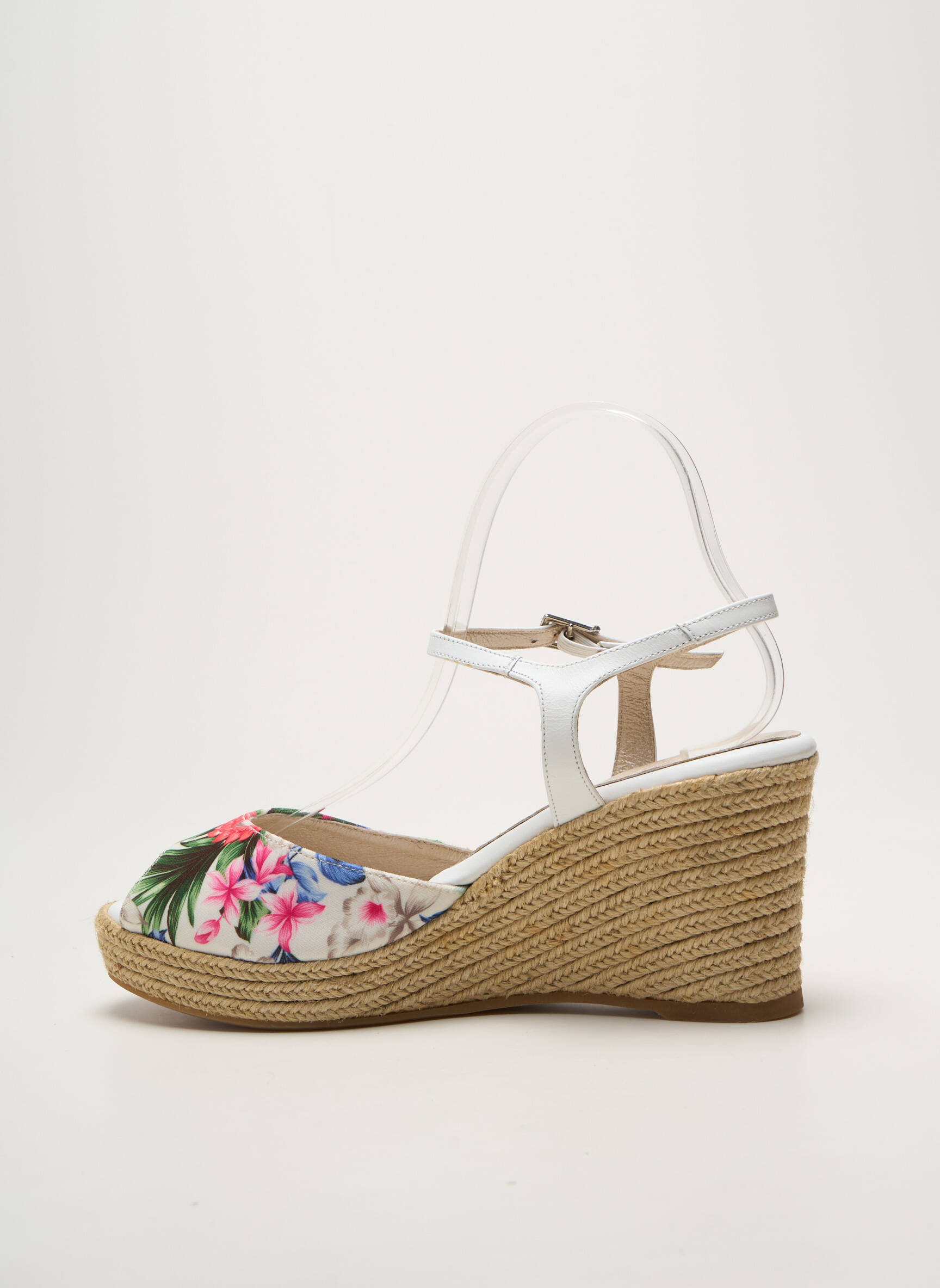 Espadrilės užsegimas kilpa(s) kulnas nuo 7 iki 9 cm baltas REQINS moteris