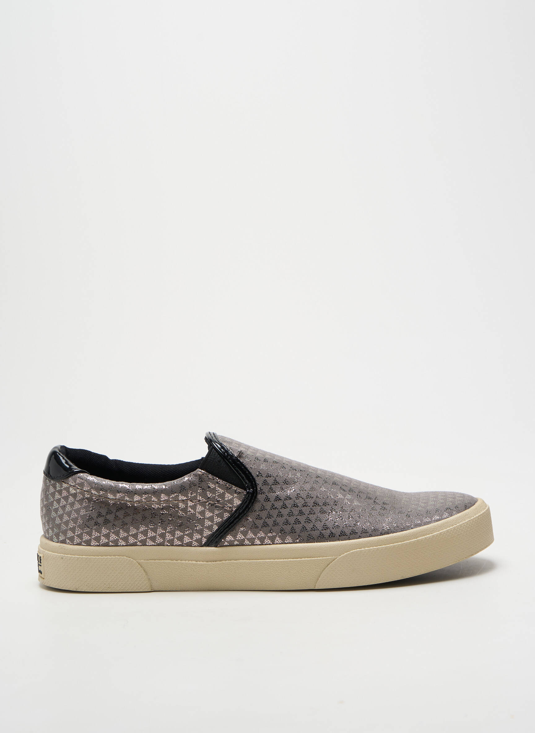 Slip-on batai spauda plokščias kulnas iki 3 cm sidabrinė ARMISTICE moteris