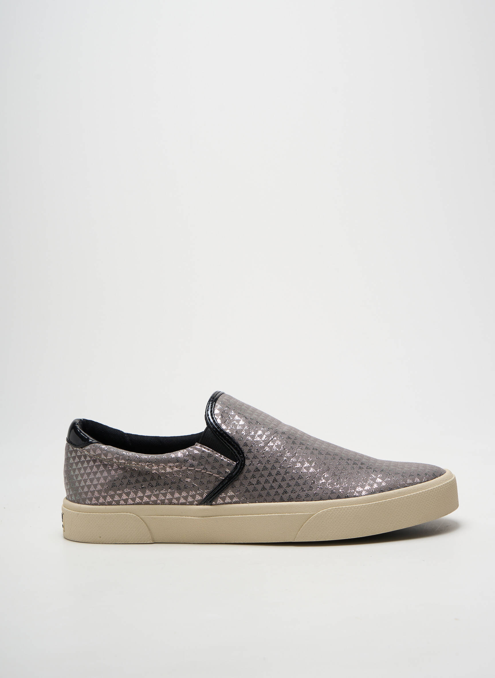 Slip-on batai satino audinys plokščias kulnas iki 3 cm sidabrinė ARMISTICE moteris