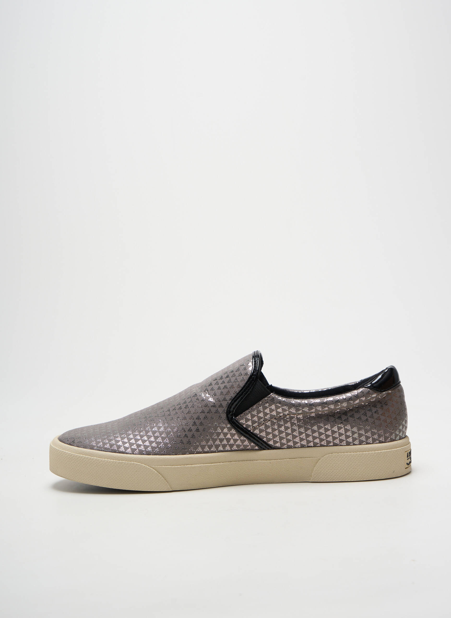 Slip-on batai satino audinys plokščias kulnas iki 3 cm sidabrinė ARMISTICE moteris