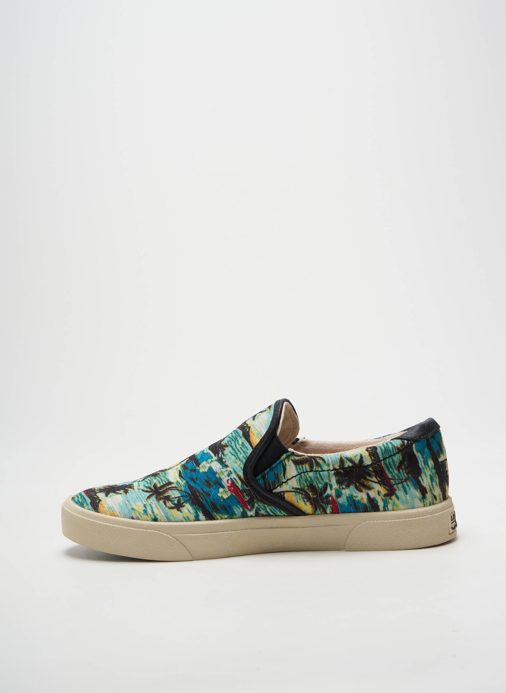 Slip-on batai satino audinys plokščias kulnas iki 3 cm žalias ARMISTICE moteris