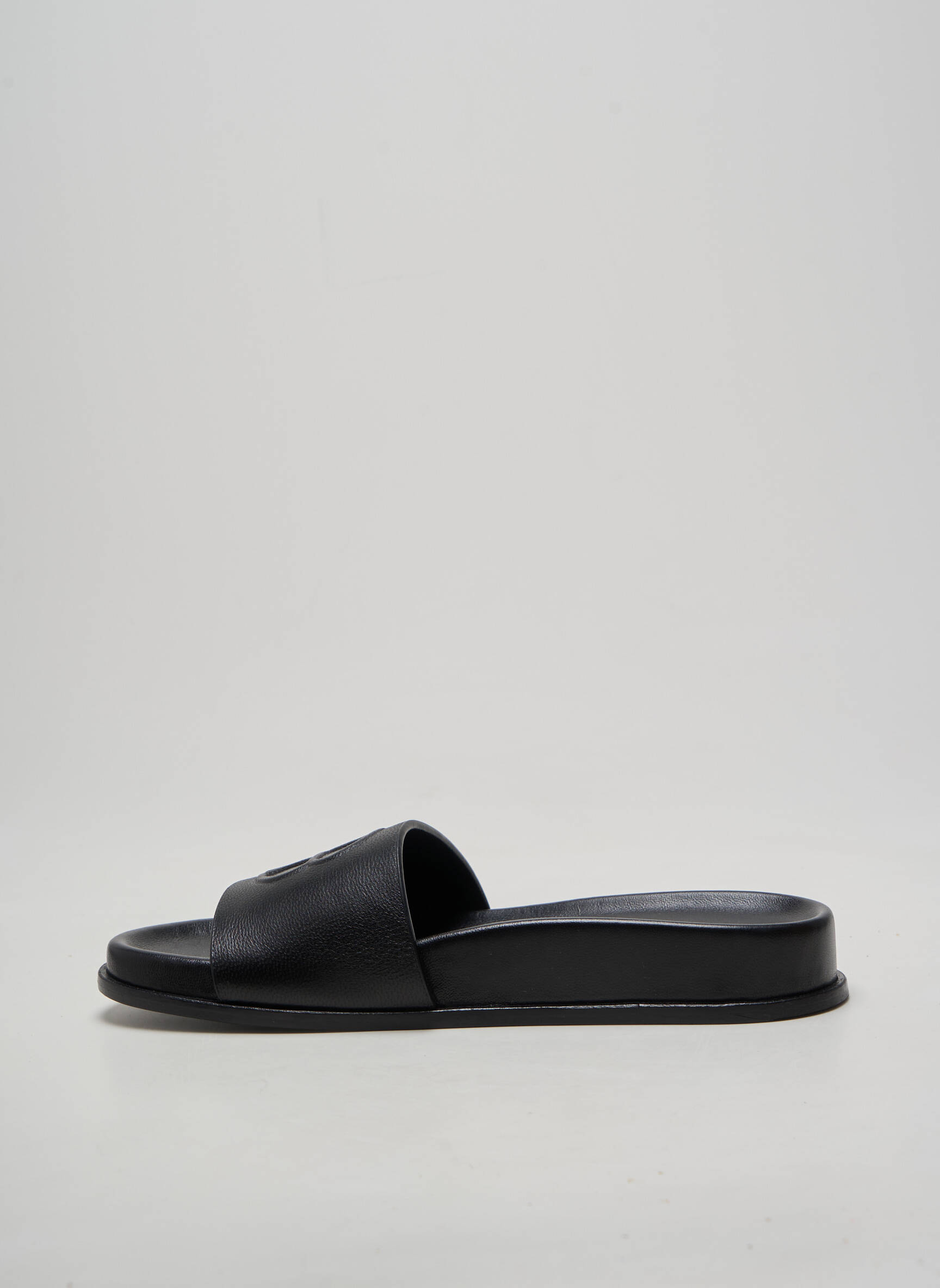 Mule/sabotai odinė išorinė padas plokščias kulnas iki 3 cm juodas ANINE BING moteris