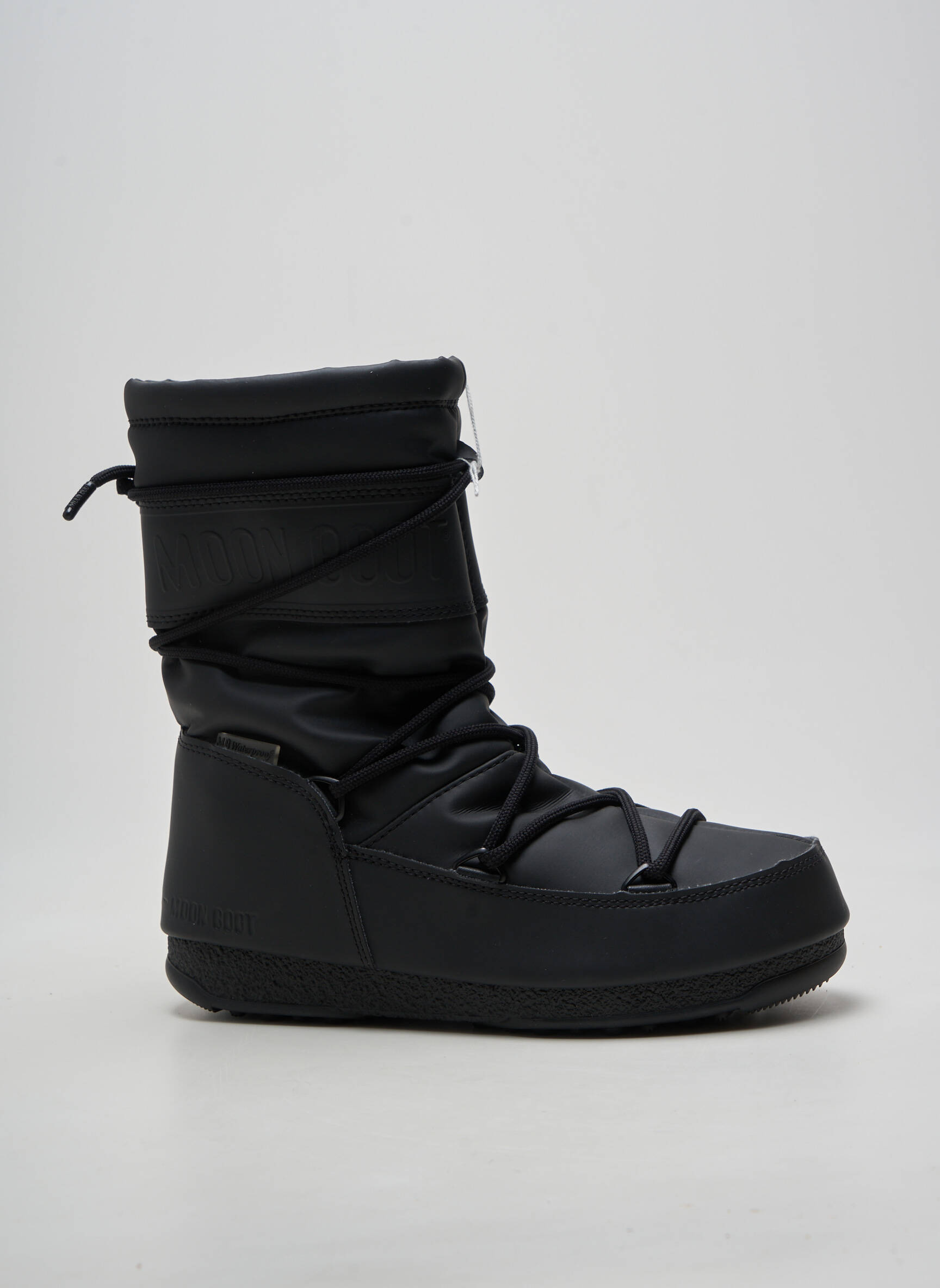 Batai/botai apvalus mygtukas plokščias kulnas iki 3 cm juodas MOON BOOT moteris