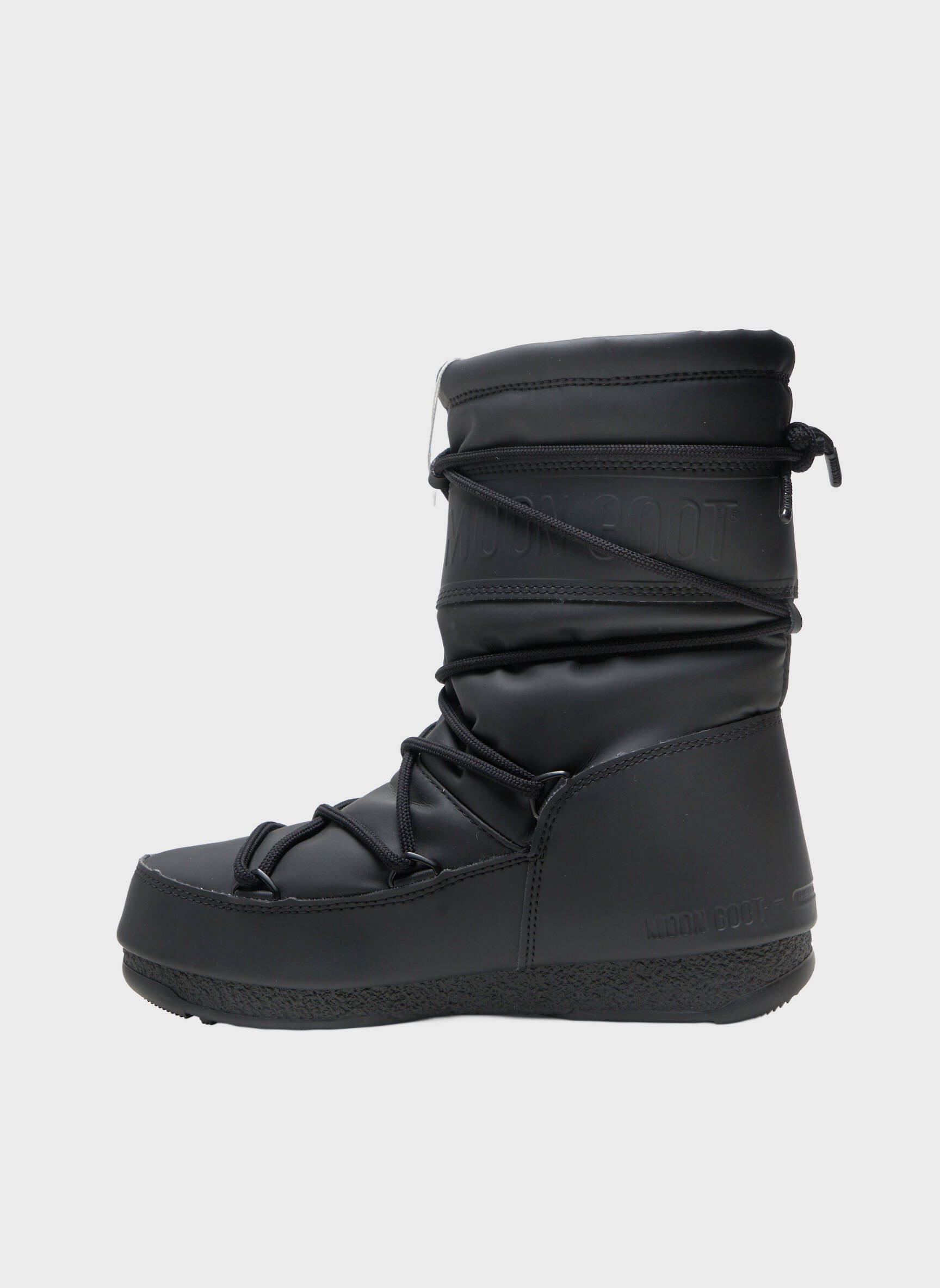 Batai/botai apvalus mygtukas plokščias kulnas iki 3 cm juodas MOON BOOT moteris