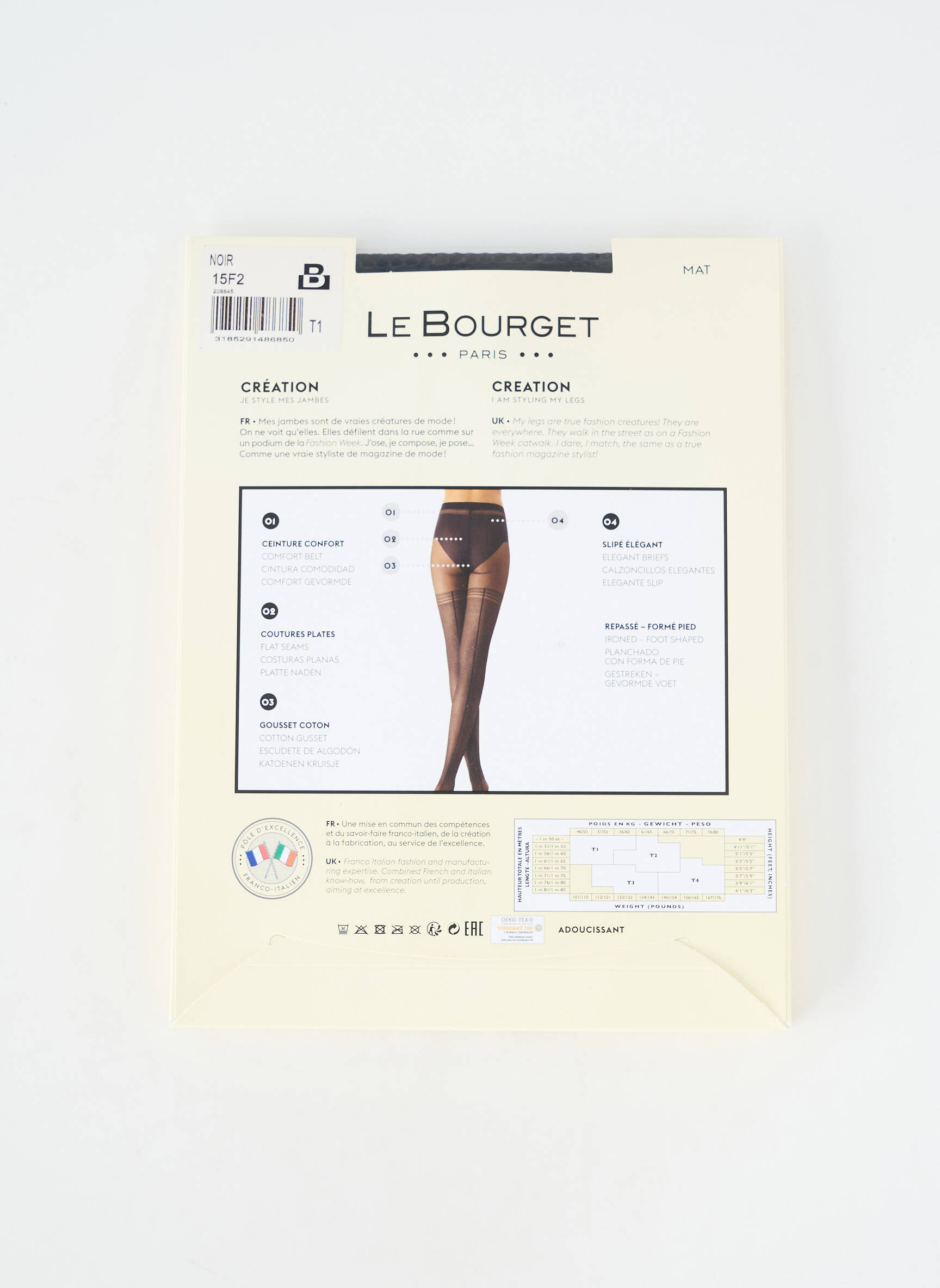 Kojinės tamprumas juodas LE BOURGET moteris