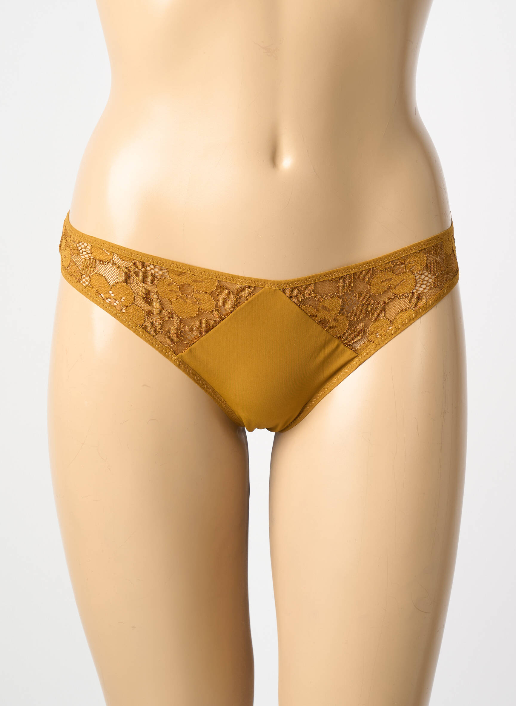 Tanga nėrinių audimas geltona SIMONE PERELE moteris