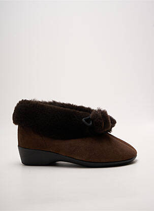 Bateliai/pantofliai apvalus mygtukas plokščias kulnas iki 3 cm rudas LADY moteris
