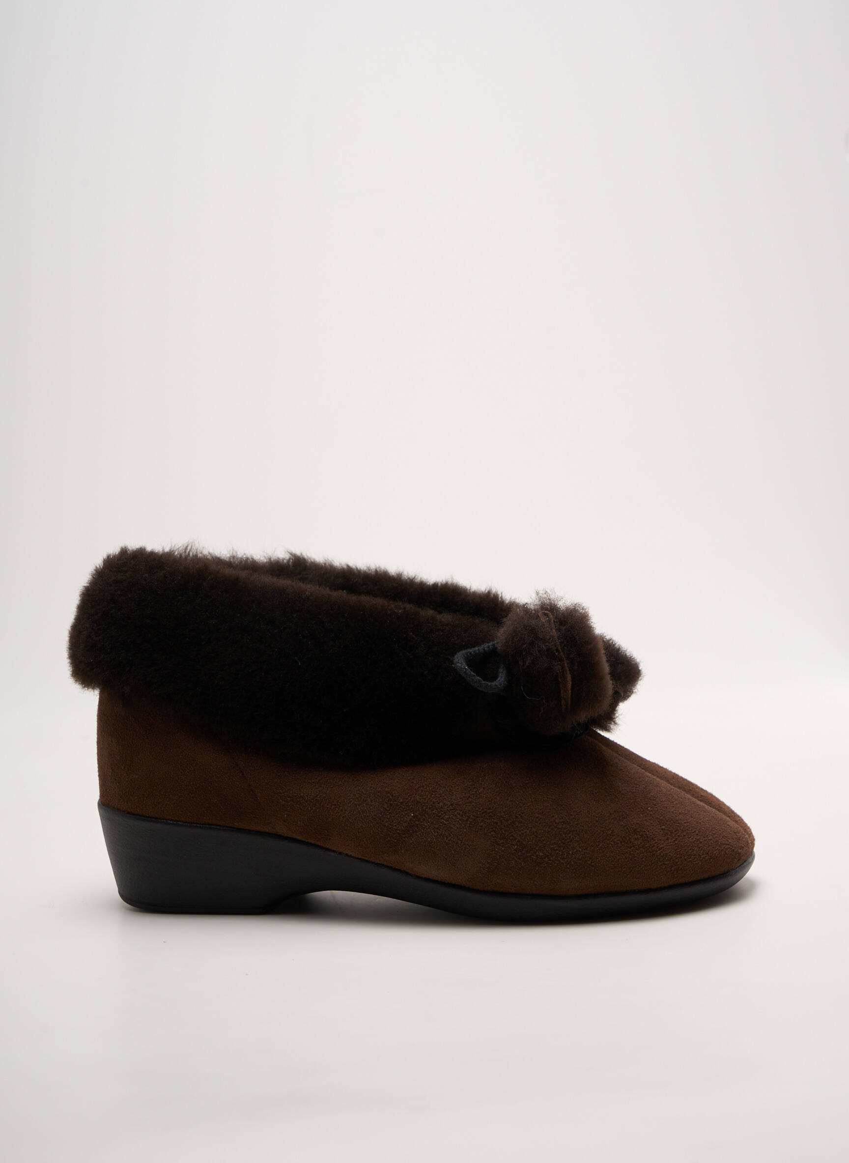 Bateliai/pantofliai apvalus mygtukas plokščias kulnas iki 3 cm rudas LADY moteris