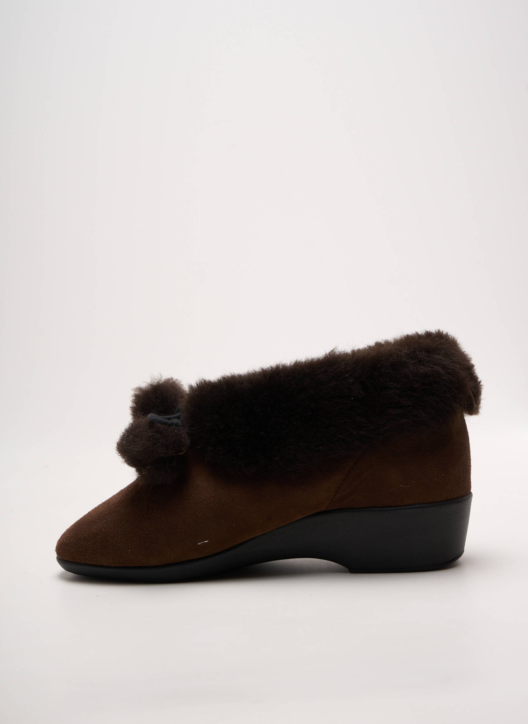 Bateliai/pantofliai apvalus mygtukas plokščias kulnas iki 3 cm rudas LADY moteris