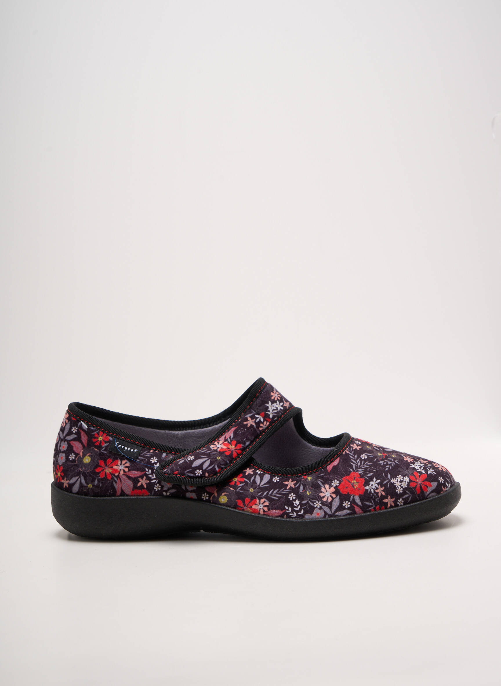Bateliai/pantofliai velcro užsegimas plokščias kulnas iki 3 cm juodas FARGEOT moteris