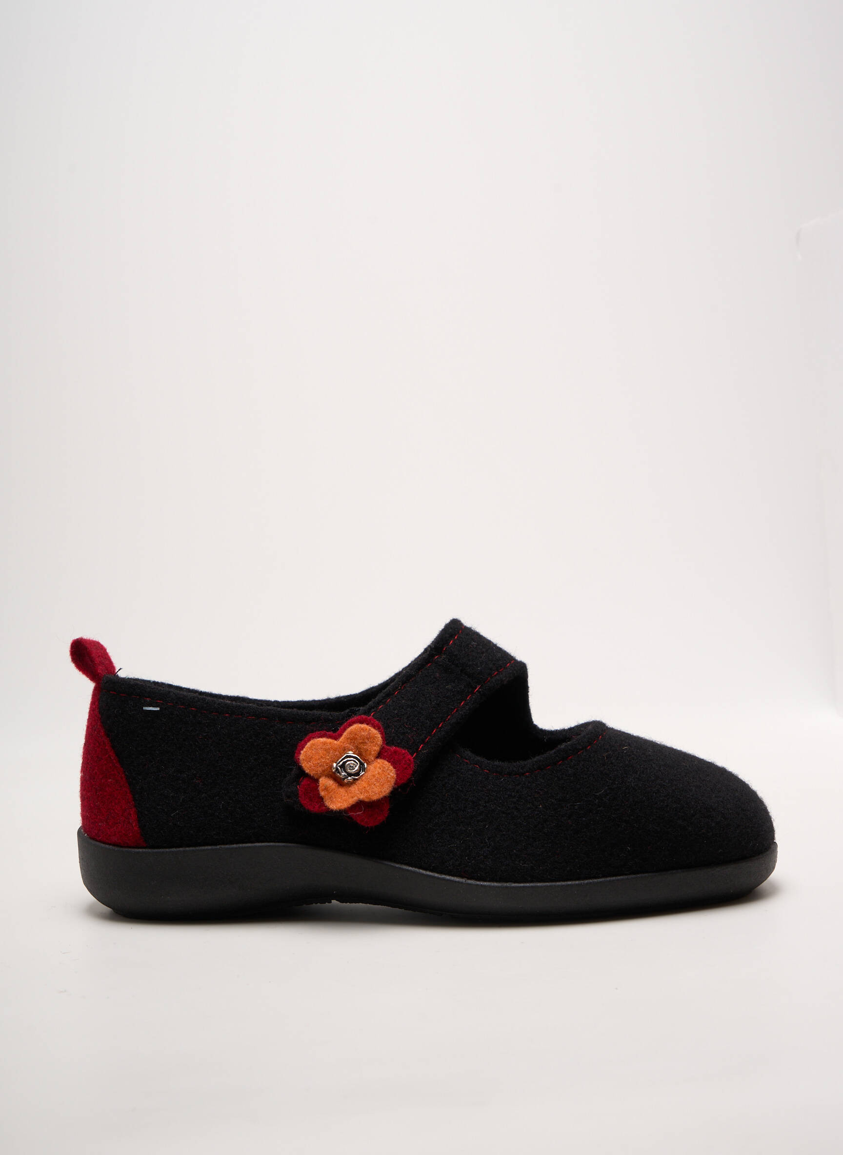 Bateliai/pantofliai velcro užsegimas plokščias kulnas iki 3 cm juodas FARGEOT moteris