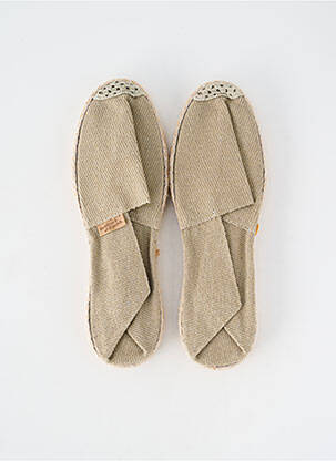 Espadrilės apvalus mygtukas plokščias kulnas iki 3 cm žalias LA MAISON DE L'ESPADRILLE moteris