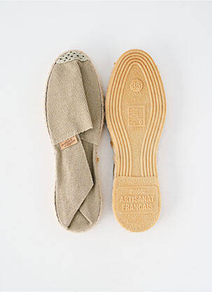 Espadrilės apvalus mygtukas plokščias kulnas iki 3 cm žalias LA MAISON DE L'ESPADRILLE moteris