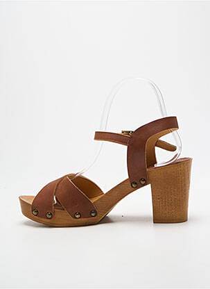 Sandalai/nu pėdos batai su kulnu kulnas nuo 7 iki 9 cm rudas VIRGINIE DARLING moteris