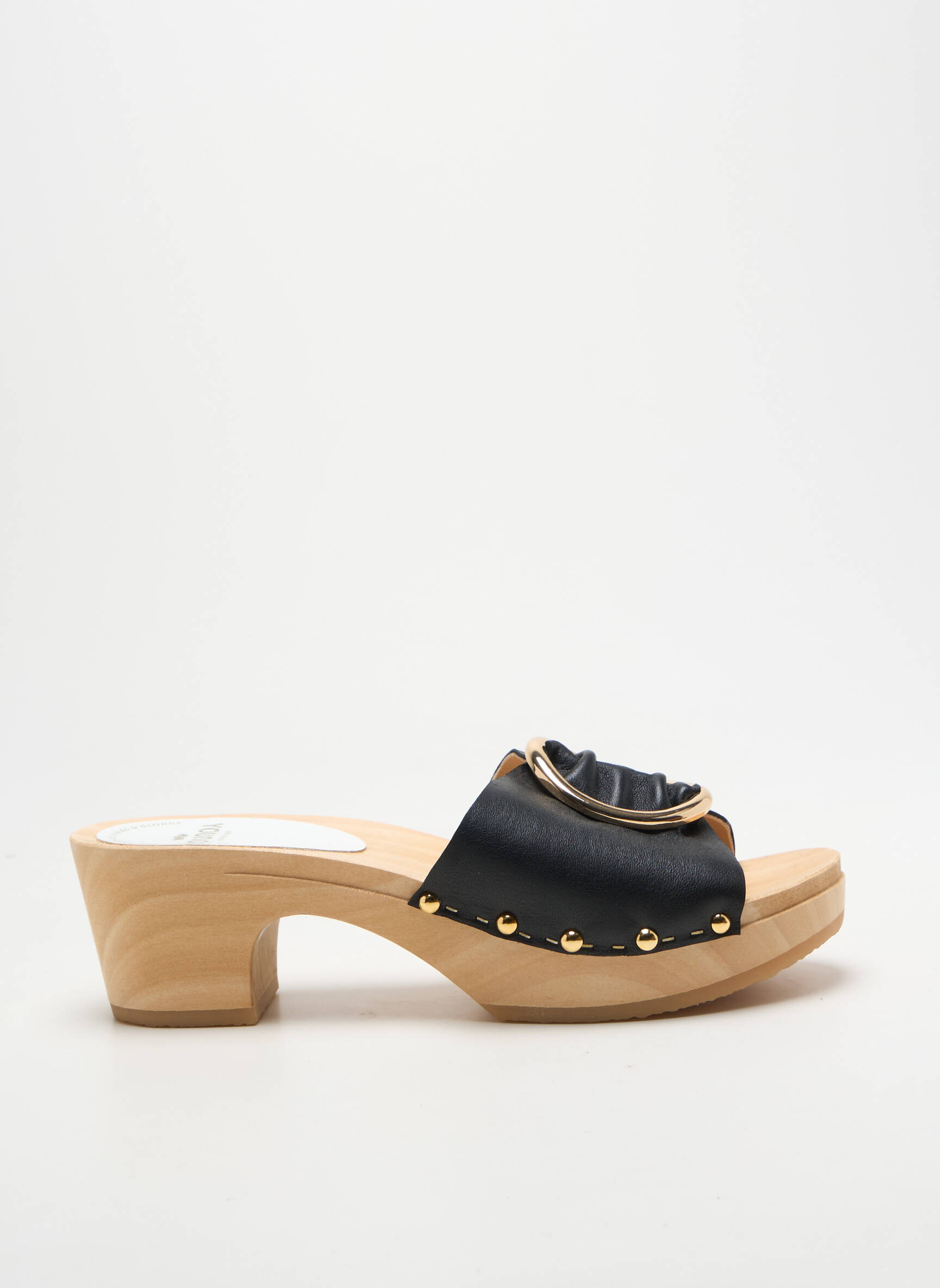 Mule/sabotai satino audinys kulnas nuo 4 iki 6 cm juodas YOUYOU moteris