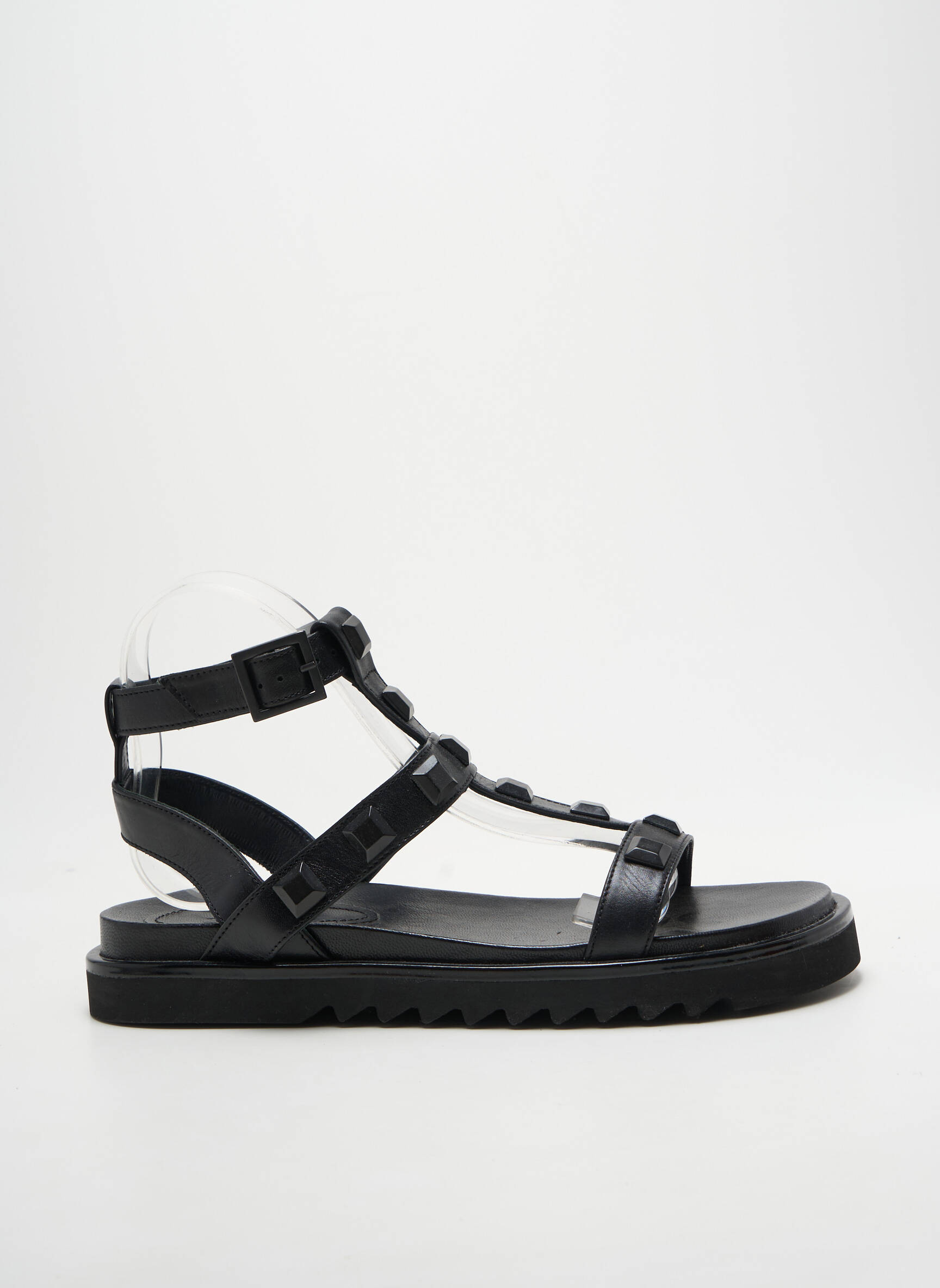 Sandalai/nu pėdos užsegimas kilpa(s) plokščias kulnas iki 3 cm juodas BILLIBI moteris