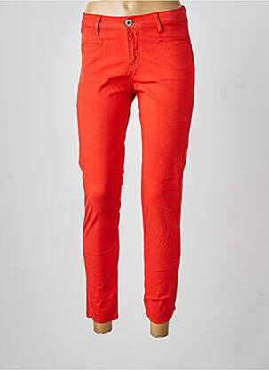 7/8 kelnės uždarymas su užtrauktuku po mygtuku uždengimu oranžinė DENIM STUDIO moteris
