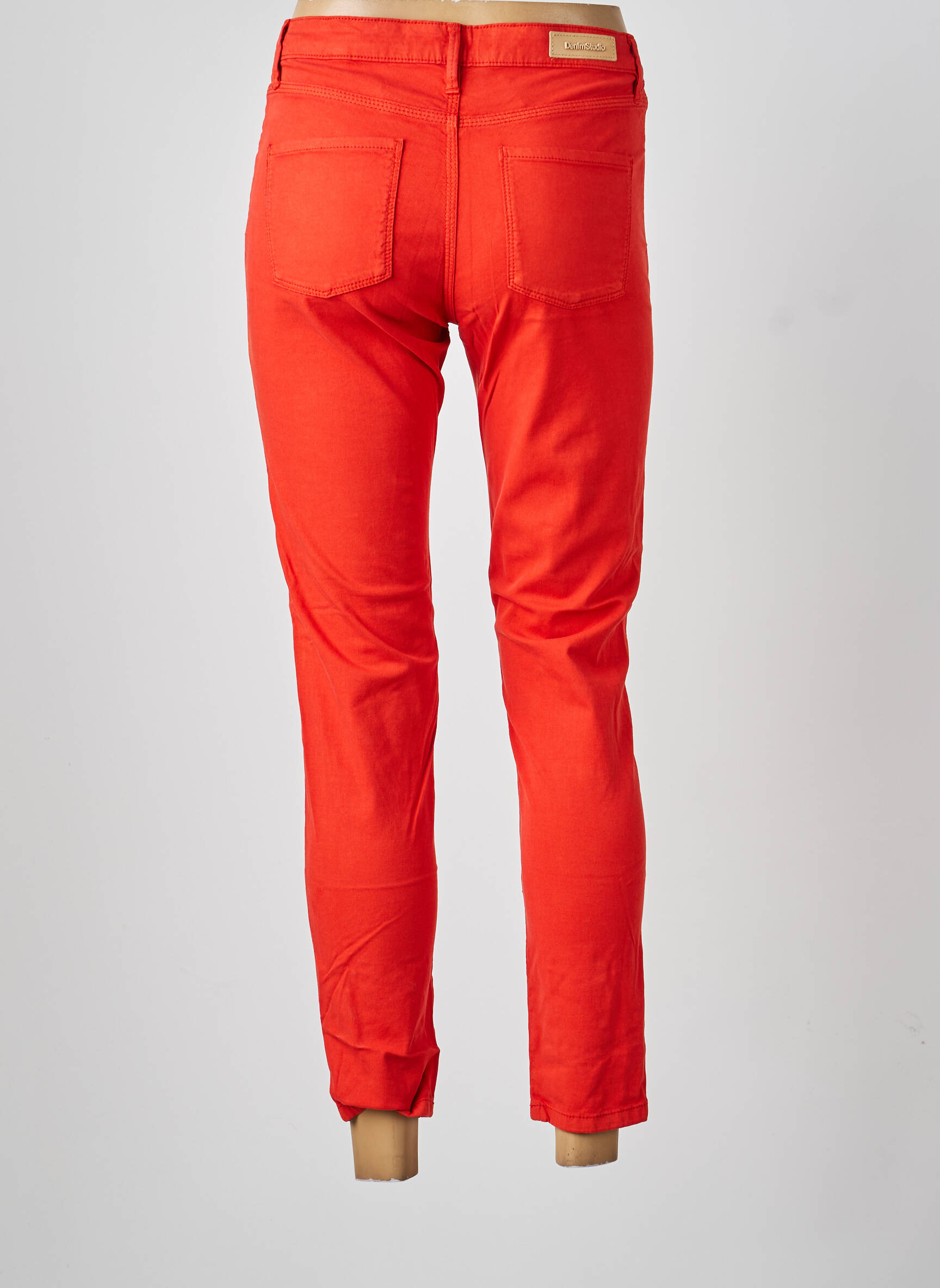 7/8 kelnės uždarymas su užtrauktuku po mygtuku uždengimu oranžinė DENIM STUDIO moteris